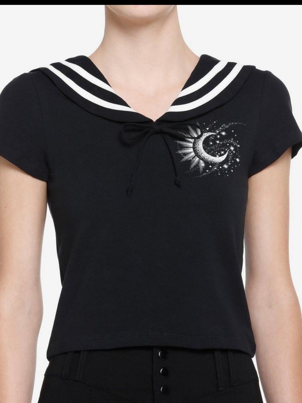 Hot Topic Black Cosmic Aura Moon Sailor Top. See measurements